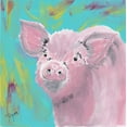 thumbnail image 2 of Dyer, Beverly 12x12 Gold Ornate Wood Framed with Double Matting Museum Art Print Titled - Farm Life Pig, 2 of 4