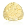 thumbnail image 2 of Floreo Men's 10k Yellow Gold 20.5mm Extra Large Circle Dense Nugget Ring, 2 of 3