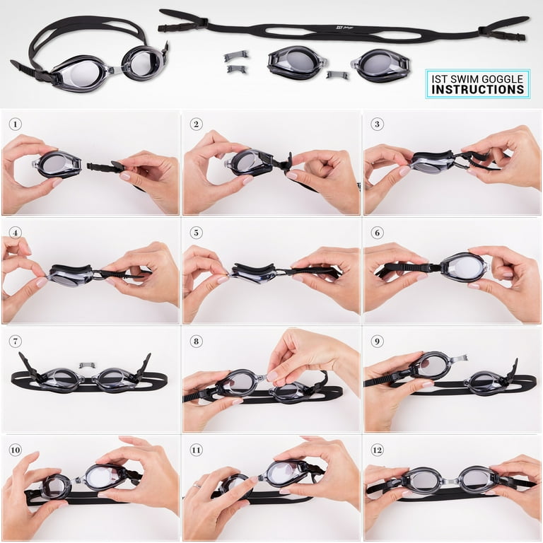 IST Prescription Swim Goggles Modular Strap and Buckles Set with