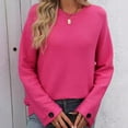 thumbnail image 2 of XMMSWDLA Women's Sweaters Crewneck Pullover Long Sleeve Knit Fall Winter Pullover Jumper Tops, 2 of 5