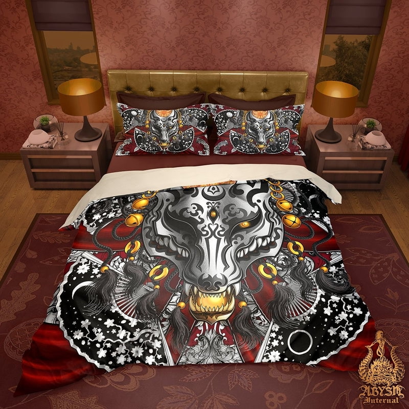 キミガシネ　マスク Kitsune Mask Bedding Set, Comforter or Duvet, Fox Okami and