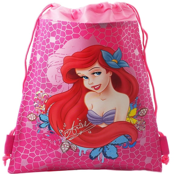 Little Mermaid Pink Drawstring Bag For Multi Purposes Use