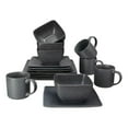 thumbnail image 4 of Better Homes & Gardens- Dark Gray Square Stoneware 16-Piece Dinnerware Set, 4 of 6