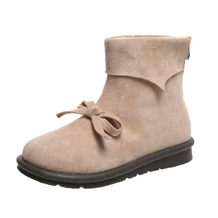 Yindaity Women s Boots Warm Zipper Winter Boots for Women Waterproof Snow Knee High Non Slip Shoes for Women Fashion Womens Boots Clearance(Khaki 6.5)