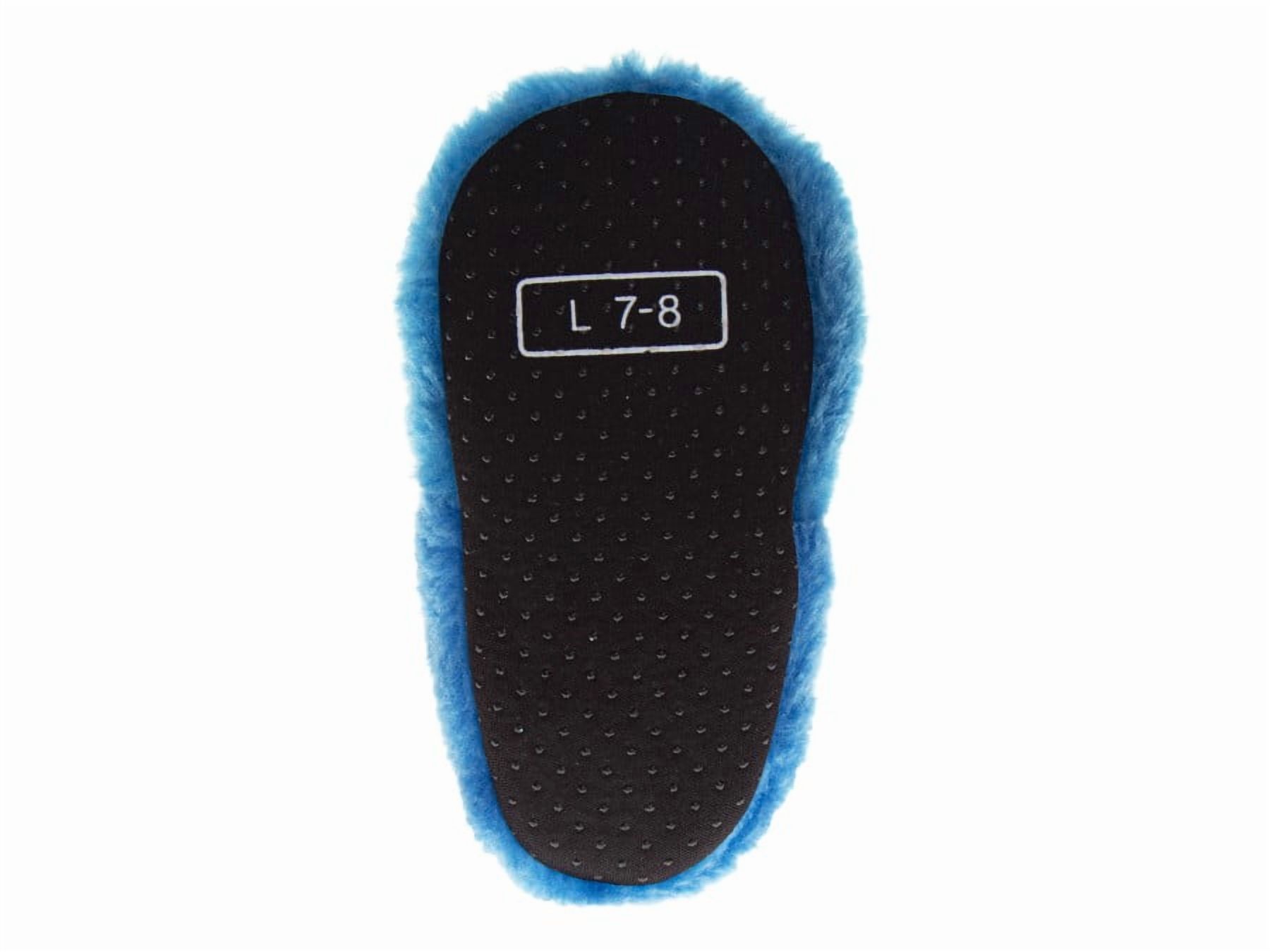 Sesame Street Kids Curious Cookie Monster Dual Sizes Slippers. (Toddler Little Kids)Blue, Size: 7-8