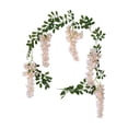 thumbnail image 2 of Iumwxz Artificial Forsythia Wisteria Garland Greenery Decorative Floral Vine Door Window Railing Home Wedding Event Spring Summer Visual Arrangement Pink, 2 of 6