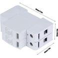 thumbnail image 3 of Dispositivo de protección contra sobretensiones de instalación sencilla, protector contra sobretensiones de buena conductividad eléctrica con carcasa ignífuga de PC duradera, protector contra rayos, 3 of 4
