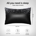 thumbnail image 6 of Disketp Silver Glitter1 Satin Pillowcase For Hair And Skin - Satin Pillow Cases Standard Size 20x30 Inches With Zipper,Gifts For Women Men, 6 of 8