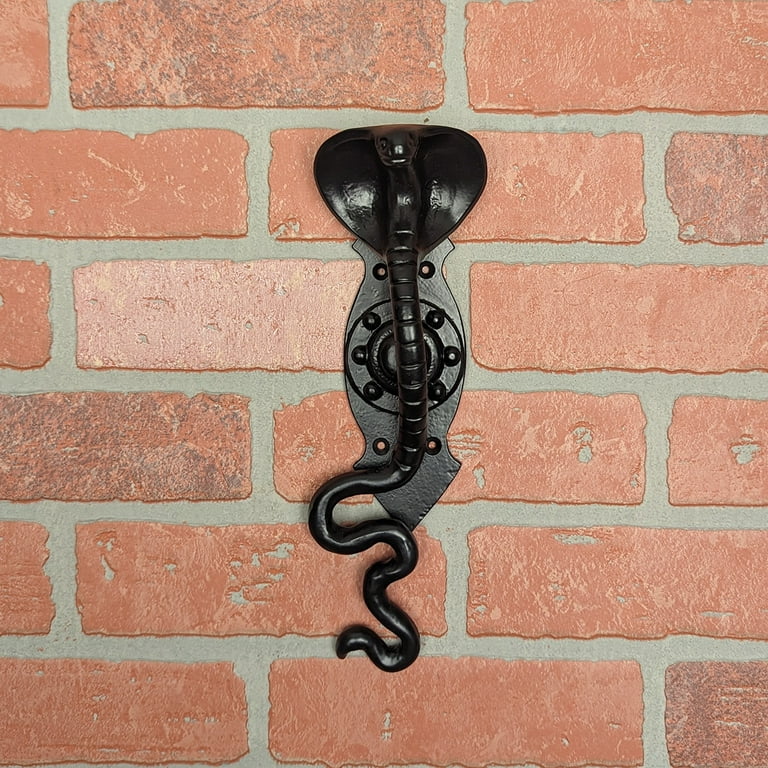 Snake Front Door Handle Black Metal Cobra Closet Gate Barn Pull Cabinet Hardware Snake Front Door Handle Black Metal Cobra Closet Gate Barn Pull Cabinet Hardware