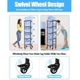 thumbnail image 4 of HOUSE AGAIN 5 Gallon Water Jug Holder 5 Tier, Tall Water Bottle Storage Rack with Lockable Casters, Heavy Duty Steel Organizer for Kitchen Office Garage, 4 of 8