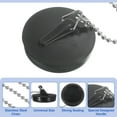 thumbnail image 3 of 3Pcs 1.57" Bathtub Drain Stopper, Rubber Sink Plug Blocker with 15" Chain, Black, 3 of 6