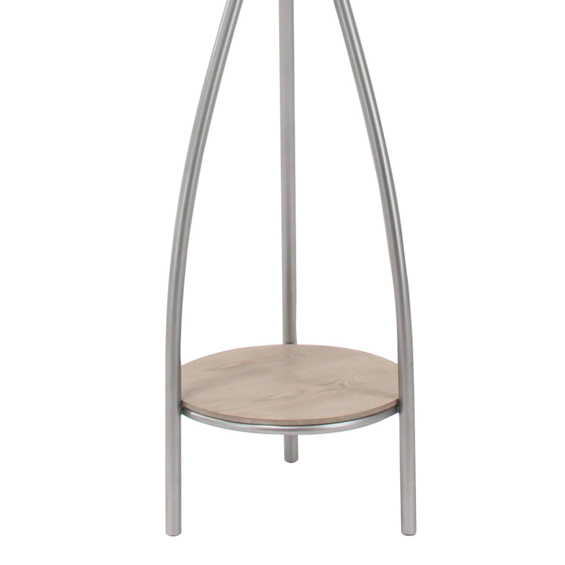 DecMode 17" x 73" Silver Metal Coat Rack, 1-Piece