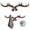 Brown, variant on Antler Coat Rack, 11x4x2 Inch Vintage Simulation Antler Decor, Wall-Mounted Hooks, Resin Deer Hook, for Jewellery Display Bathroom Towels Supplies