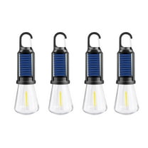 Rechargeable Solar LED Camping Light Bulb - Vintage Outdoor Hanging Lantern with Warm White Light, Waterproof IPX4 for Camping, Fishing, and Home Decoration