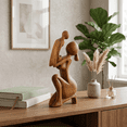 thumbnail image 6 of Wooden Handmade Abstract Mother and Child Sculpture Handcrafted Gift Art Decorative Home Decor Figurine Accent Decoration Artwork Hand Carved Mother and Baby Statue, 6 of 8