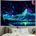 thumbnail image 2 of Creowell  Mountain Tapestry Starry Night Tapestries for Bedroom Aesthetic Moon and Stars Tapastry Wall Hanging Nature Forest Wall Tapestry for Living Room Dorm 40x30inch, 2 of 6