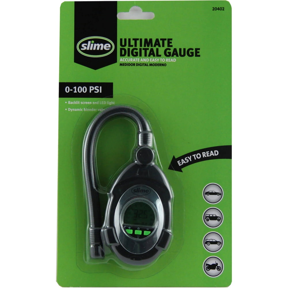 Slime Digital Tire Pressure Gauge 0100 PSI 20402