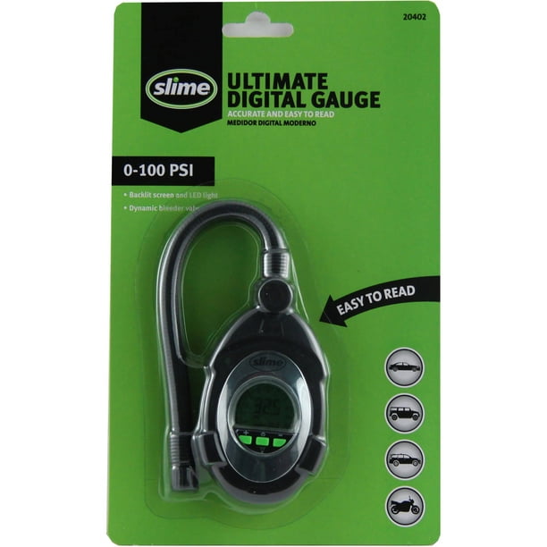 Slime Digital Tire Pressure Gauge 0100 PSI 20402