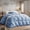 Blue, variant on KAKABELL Luxury Goose Feather & Down Comforter Queen Size, 3D-Baffle Box Design, 100% Cotton Cover, Equipped with 8 Corner Tabs, 5-Star Hotel Quality Bedding 90" x 90"
