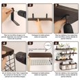 thumbnail image 2 of Garselay 4Pcs Repisas para Ba&ntilde;o,Estantes Flotantes con Cesta de Alambre y Valla Met&aacute;lica,Capacidad de Carga de 40LBS,No Se Oxida,Rapisas para Bormitorio, Estudio, Cocina, Ba&, 2 of 7