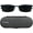 Rectangular / Black, variant on ThinOptics Reading Sunglasses with Slim Protective Case