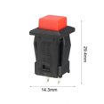 thumbnail image 2 of Interruptor de botón pulsador cuadrado rojo de montaje de 12 mm Uxcell SPST NO 2 paquetes, 2 of 5