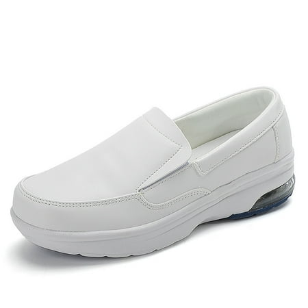 

Slip On Nursing Shoes for Women Non- Slip Round Toe Comfort Nurse Shoe White Size 38