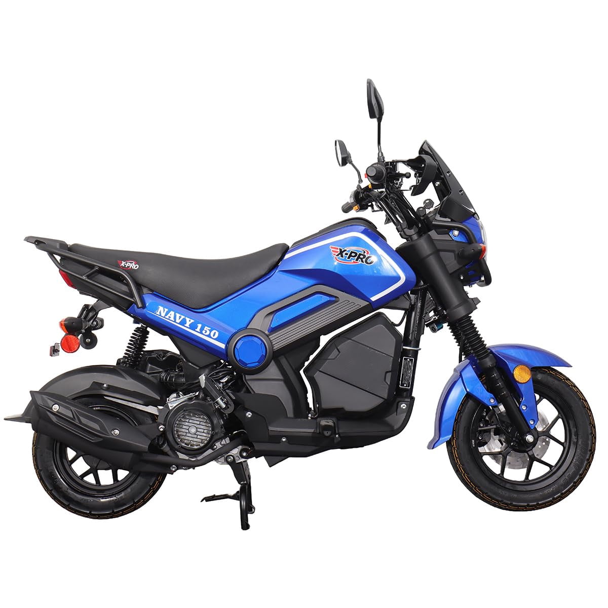 X‑Pro Navy 150cc Automatic Motorcycle – CVT Scooter with Electric & Kick Start, LED Lights, Aluminum Wheels, 149.6cc Air‑Cooled Engine