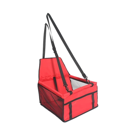 Methold Evite saltar el asiento de coche para perros de tela de cuero impermeable de asiento de emergencia para seguridad Suministros para perros Rojo