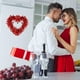 thumbnail image 5 of Coronas de corazón de San Valentín, paquete de 6, oropel rojo en forma de corazón, 5 of 7