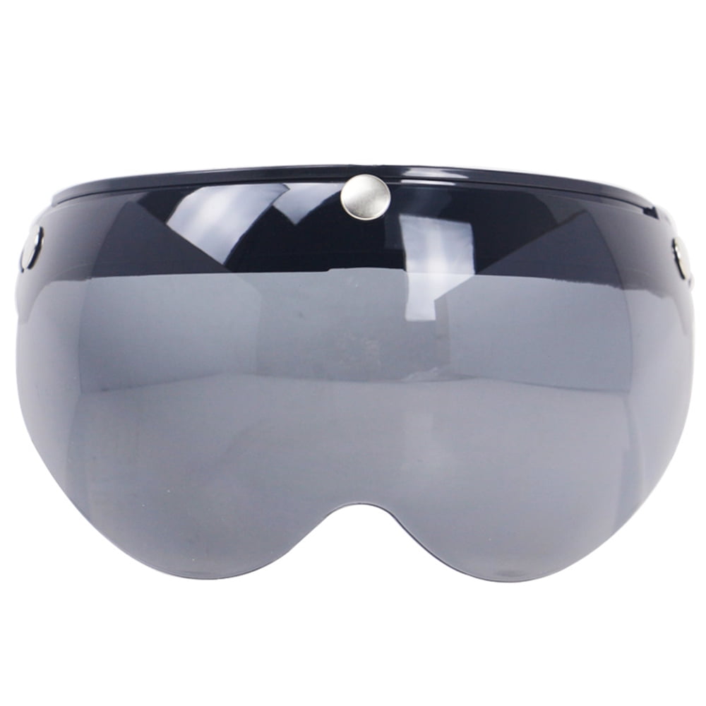 Universal 3 Snap Visor Face Shield Lens For Helmets Open Face Helmet AL 