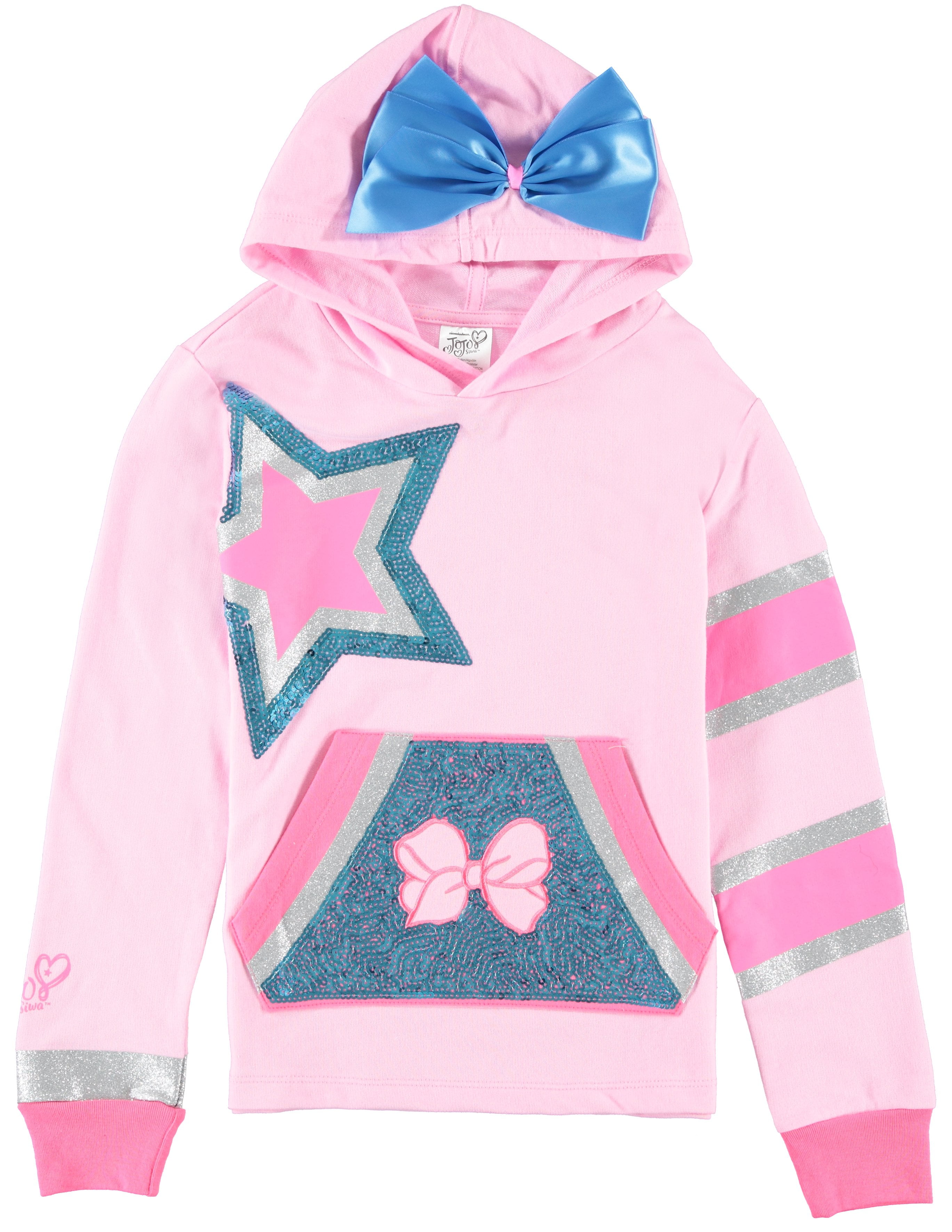 JoJo Siwa Girls Sweatshirt Hoodie and Jogger Clothing Set Pink Sizes 4 20