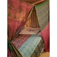 thumbnail image 3 of KLAVATE Silk Indian Saree Bed Canopy Ethnic Wedding Backdrop Full Queen King Size Bed Curtains, 3 of 5
