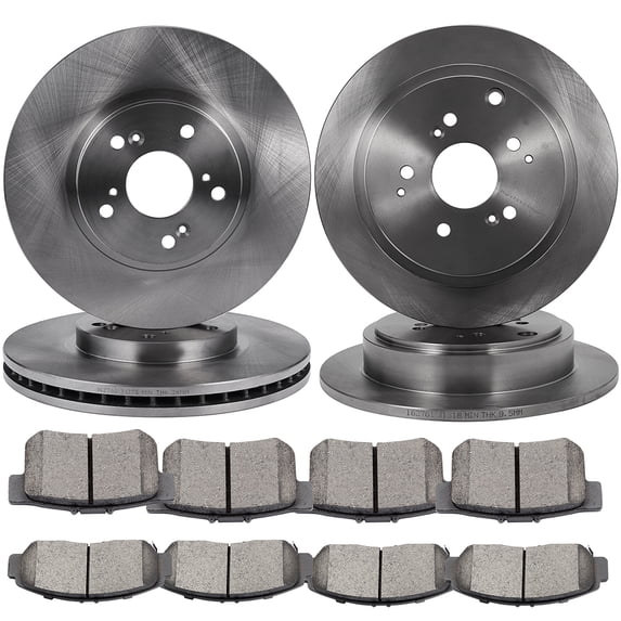 Brakes Kits, CCIYU Front Rear Premium Brake Rotors + Ceramic Brake Pads fit for 2006-2007 for Honda Accord