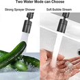 thumbnail image 4 of Robinet Aérateur, Rotation à 360 Degrés, 2 Modes Réglables Filtre de Robinet de Cuisine pour Salle de Bain, 4 of 5