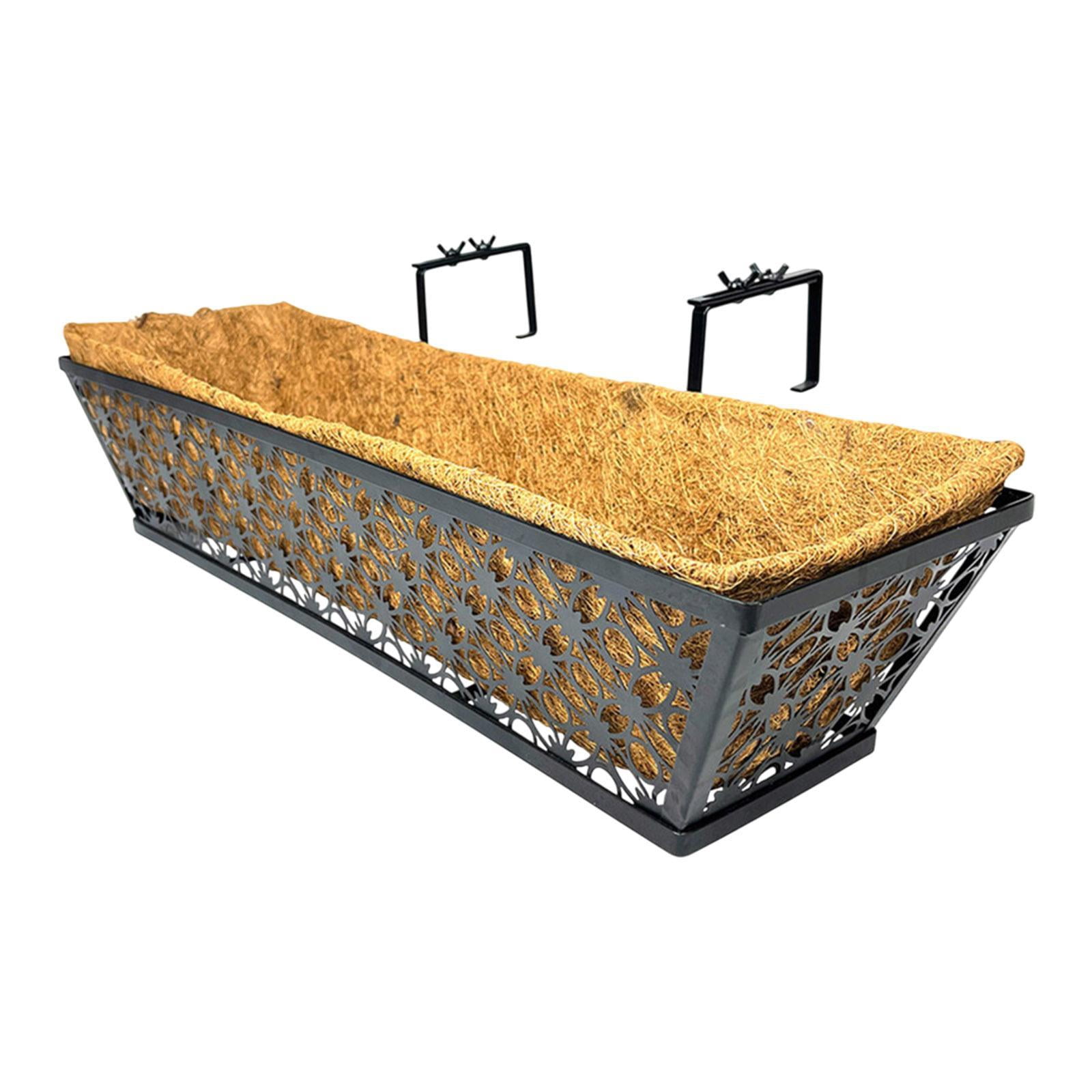 colaxi Balcony Flower Pot Stand Balcony Plant Holder Window Box Railing Planter Holder Patio Railing Planter Shelf for Outdoor Patio