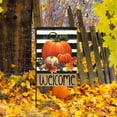 thumbnail image 4 of Welcome Fall Garden Flags 12x18 Inch Double Sided, Black Stripes with Pumpkins Small Seasonal Decor for Thanksgiving Harvest Autumn Yard Outside, 4 of 6