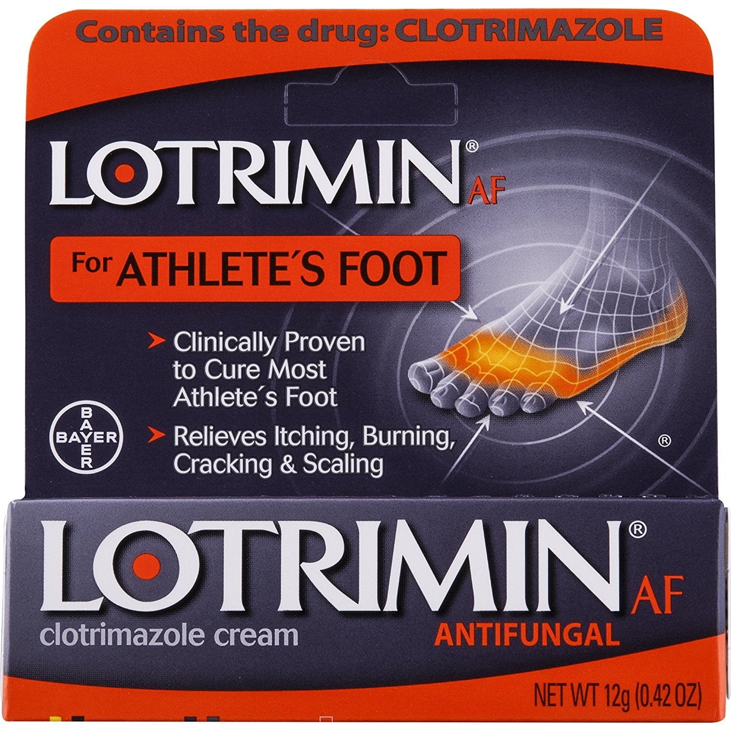 Lotrimin AF lotrimazole Cream Antifungal Treatment Effective Relief, 0