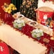 thumbnail image 5 of Artificial Hydrangea Rose Candle Holders Wreath Christmas Table Decor Wreath, 5 of 6