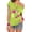 Green, variant on Womens Tops I Love The 80's Slant Neck Irregular Short Sleeve Top Spring Summer Shirts for Women Black L