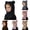 Black, variant on lnmuld Solid Kids Bear Ear Plush Hat Scarf Integrated Tie Neck Warm Winter Headwear for Boys Girls Brown,12-24 Months