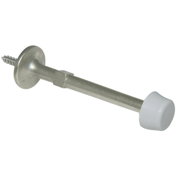 Ultra Hardware 3 In. Satin Nickel Self-Start Rigid Door Stop 61711