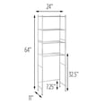 thumbnail image 3 of Estantería Honey-Can-Do de 4 niveles, cromada, 24,02 x 11,02 x 67,72 cm, que ahorra espacio, 3 of 5