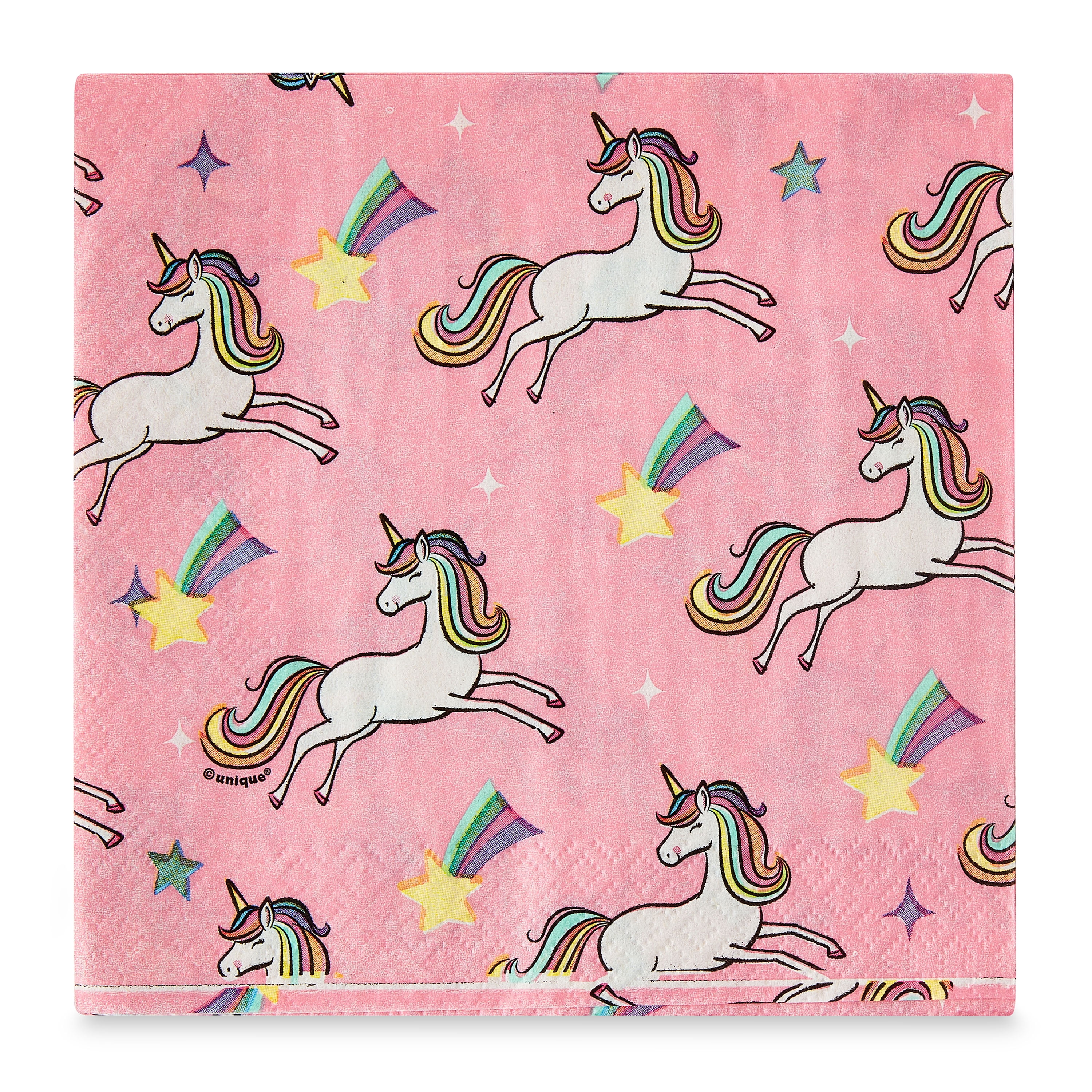 (6 pack) 6.5" x 6.5" Disposable Multicolor Dreamy Unicorn Paper Napkins, 20 Count, by Way To Celebrate