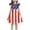 Multicolor4, variant on Posijego Girls 4th of July Dresses Star Printed Ruffle Sleeve Dresses Independence Day Dresses for Little Girls