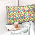 thumbnail image 4 of Fotbe colorful easter eggs Funda de Almohada Decorativa Estilo Occidental, Lujo en Algodón, Fundas para Almohadas King, Cojín Estampado para Decoración del Hogar-16"x24", 4 of 6