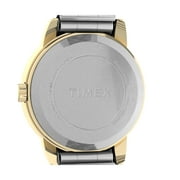 ساعة Timex Women Easy Reader 25mm Watch – قرص أبيض بلونين مع شريط توسعة