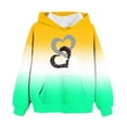 thumbnail image 2 of Bnwani Kids Hoodies Girls Crew Neck Long Sleeve Pockets Short Sweatshirt Valentine'S Day Hearts Graphic Printed Tops Pullover, 2 of 3