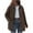 Brown, variant on RQYYD Faux Suede Jacket Women Fall Fashion Leather Jackets Long Sleeve Button Down Winter Coats Shackets Outerwear