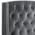 thumbnail image 2 of Roundhill Furniture Summit Contemporary Velvet Tufted Upholstered Bed, King, Gray, 2 of 11